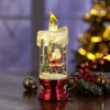 LED Glitter Kerze Santa