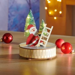 LED-Holzdeko "Nikolaus"