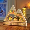 LED-Holzdeko "Weihnachten im Bergdorf" Eldo
