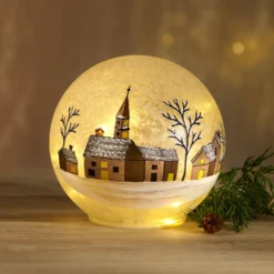 LED-Kugel "Winterdorf" Ø 15 cm