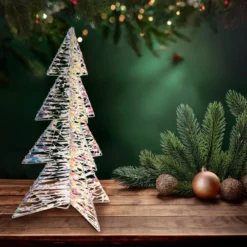 LED-Leuchttannenbaum irisierend mit Timer