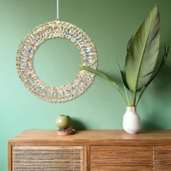 LED-Lichterkranz irisierend mit Timer