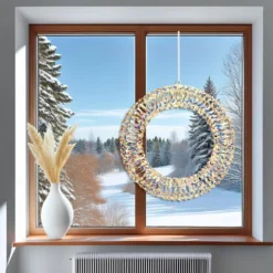LED-Lichterkranz irisierend mit Timer