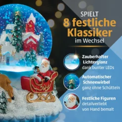 LED-Schneekugel mit Musik