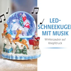 LED-Schneekugel mit Musik