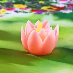 LED Teelicht "Blüte" rosé