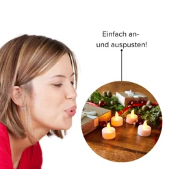 LED-Teelichter, 4er-Set