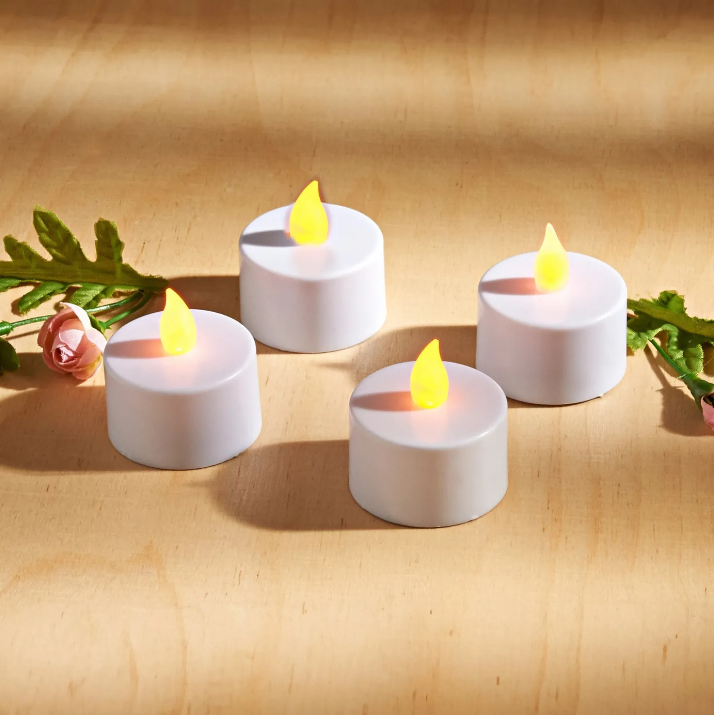 LED-Teelichter, 4er-Set