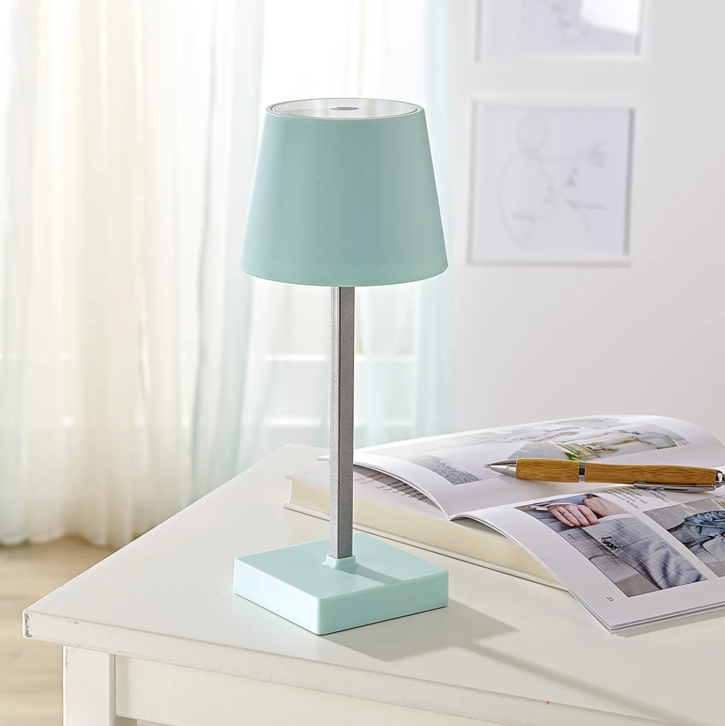 LED-Touch-Lampe blau Eldo