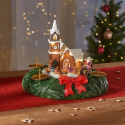 LED-Weihnachtskirche Adventskranz