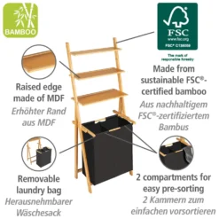 Leiterregal mit Wäschesammler Ecori WENKO