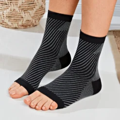 Massage-Socken zehenfrei Java schwarz