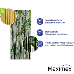 Maximex Bambusvorhang Bamboo, 90 x 200 cm