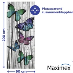 Maximex Bambusvorhang Schmetterlinge, 90 x 200 cm
