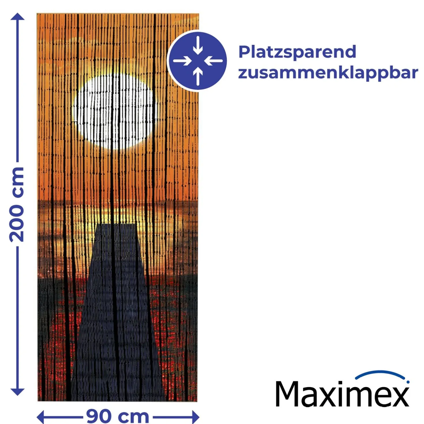 Maximex Bambusvorhang Sonnenuntergang, 90 x 200 cm