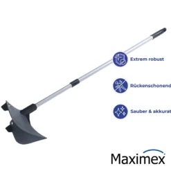 Maximex Gartenpflug inkl. Teleskopstiel, rückenschonender Pflug mit ausziehbarem Teleskopstiel