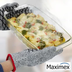 Maximex 2in1 Hitze- & Schneidschutz Handschuh Damen 1 Paar, hitzebeständig, schnittfest