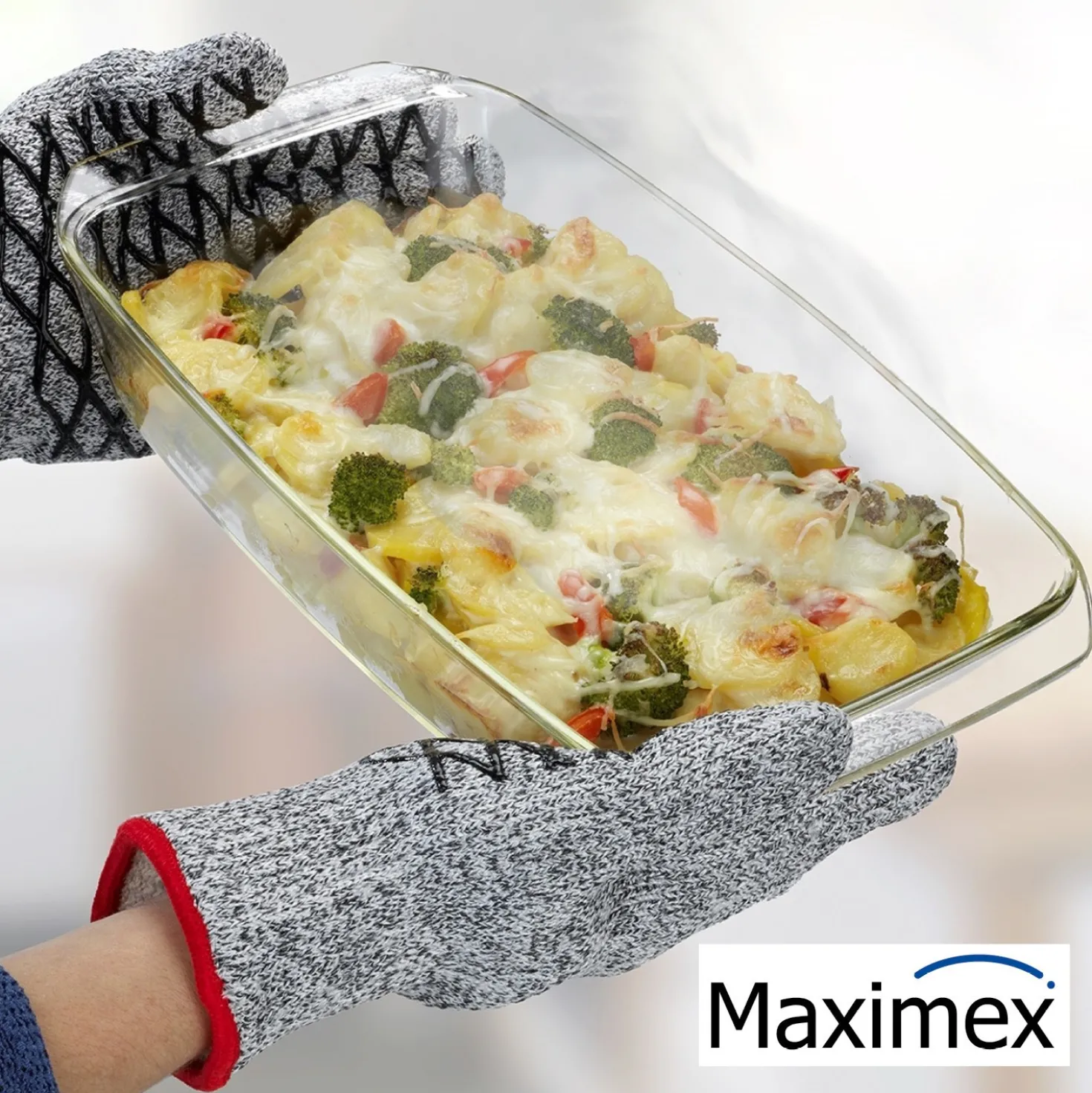 Maximex 2in1 Hitze- & Schneidschutz Handschuh Damen 1 Paar, hitzebeständig, schnittfest