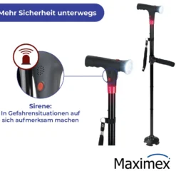 Maximex LED Geh- und Aufstehhilfe, Belastbarkeit: 150 kg