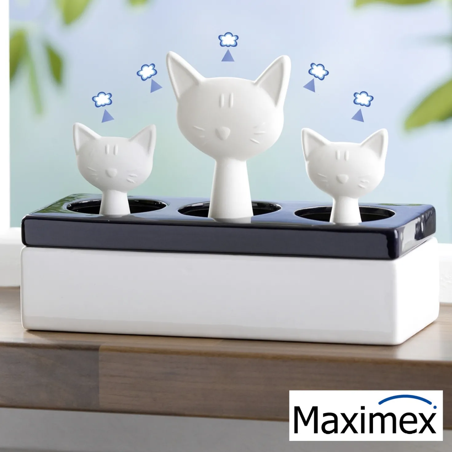Maximex Luftbefeuchter Katzenfamilie, 22 x 15,5 x 8,5 cm