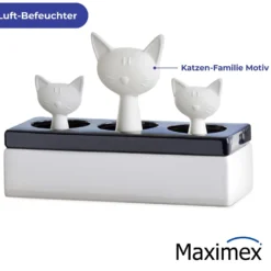 Maximex Luftbefeuchter Katzenfamilie, 22 x 15,5 x 8,5 cm