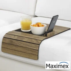 Maximex Multifunktions-Sofa-Tablett, mit Smartphone- und Tablethalterung