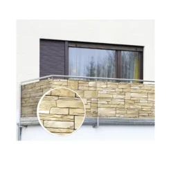 Maximex Sichtschutz Mauer 5m, für Balkon und Terrasse
