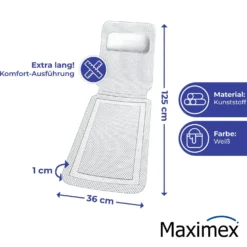 Maximex Wanneneinlage Komfort weiß, 125 x 36 cm