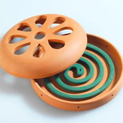 Mückenspirale Behälter, terrakotta, Ton, 2-tlg.