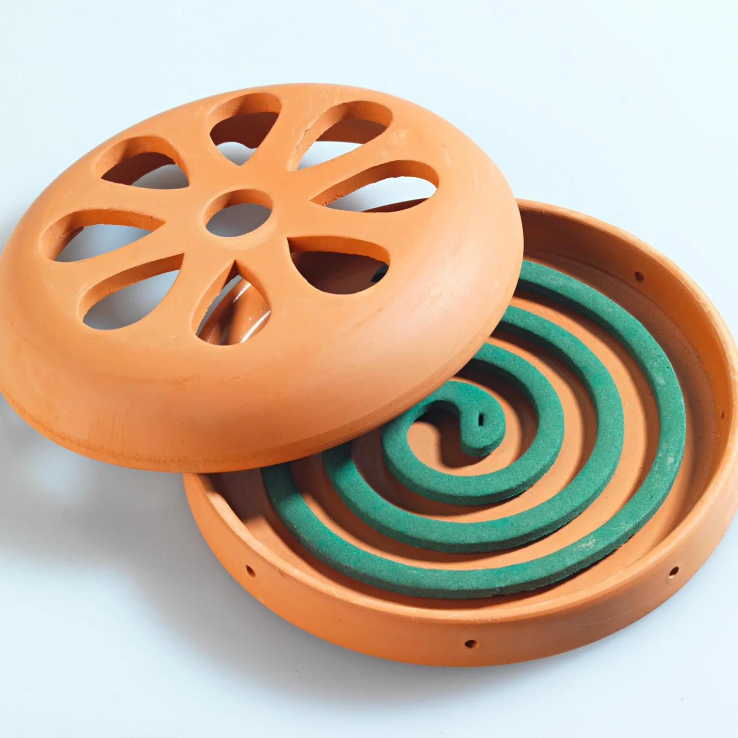Mückenspirale Behälter, terrakotta, Ton, 2-tlg.