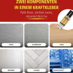 Mehrzweck-Epoxidharz 2-Komponenten Kleber 2er-Set transparent Victor Tools
