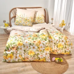 Mikrofaser-Bettwäsche "Blüten" 2-tlg. Eldo