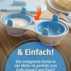 Mikrowellen-Eierpochierer 2in1 Basilico