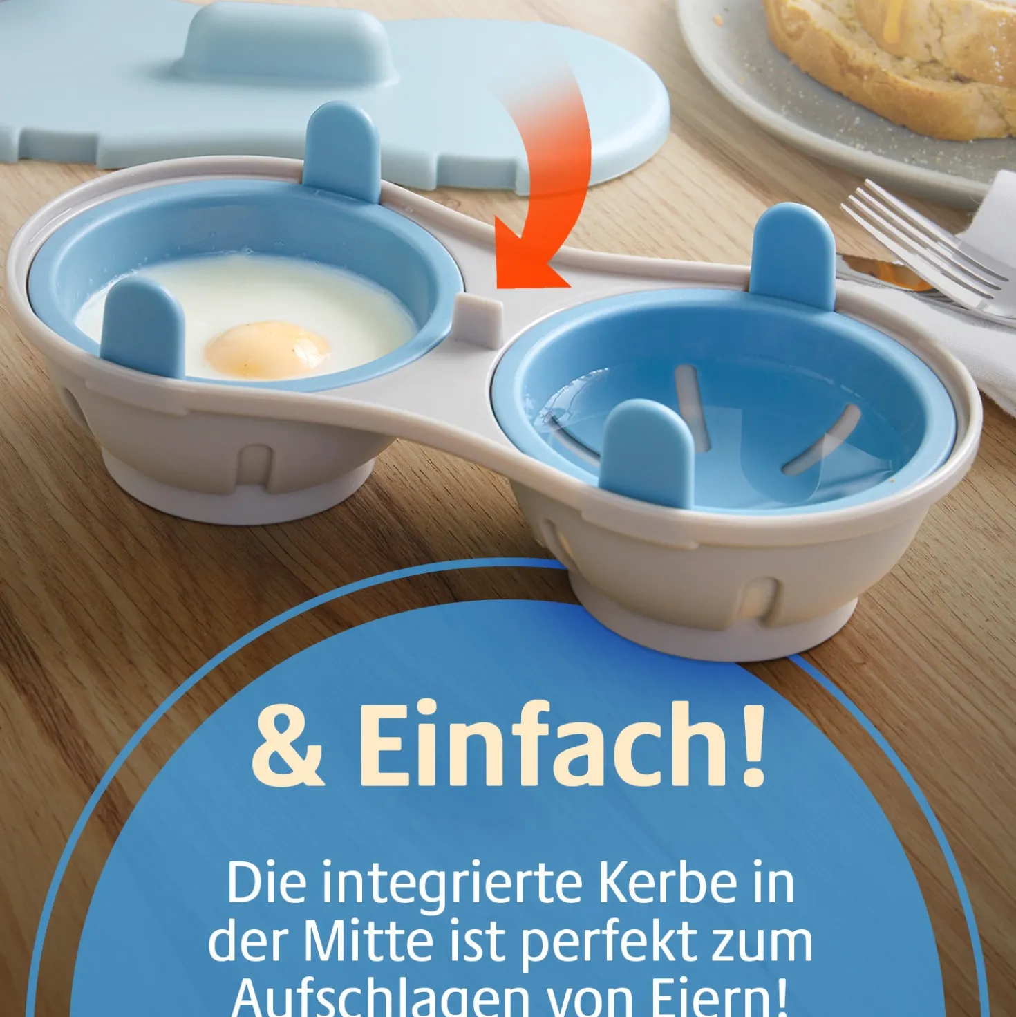 Mikrowellen-Eierpochierer 2in1 Basilico