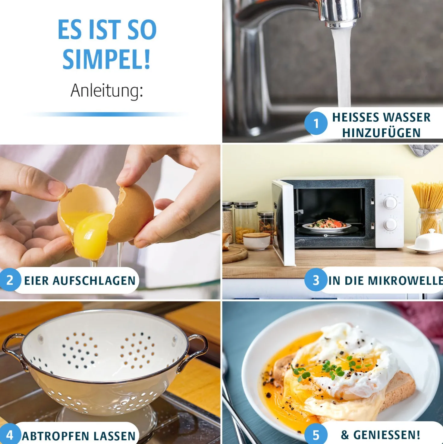 Mikrowellen-Eierpochierer 2in1 Basilico