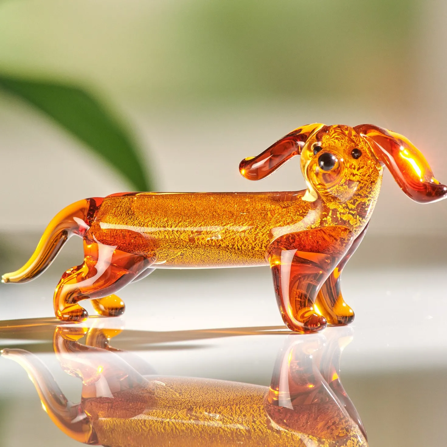Miniaturfigur Glas "Dackel"