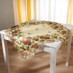 Mitteldecke Blüten Makrameespitze 85x85 cm