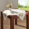 Mitteldecke "Schmetterlinge" Languettensaum mit Cut-Outs 85 x 85 cm Eldo