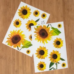 Mülltonnenaufkleber "Sonnenblumen", 15-tlg.