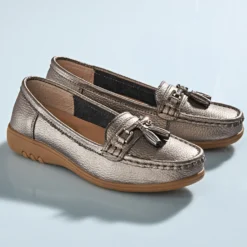 Mokassin "Cruise" grau-metallic