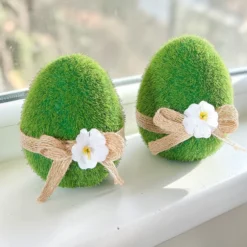 Moos-Eier aus Keramik 2er-Set Eldo