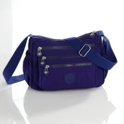 Nylon-Umhängetasche "Inga" mit RFID-Schutz marine