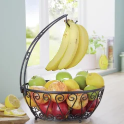 Obstschale mit Bananenhalter