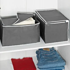 Ordnungsboxen grau, 2er-Set