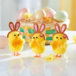 Osterdeko Küken aus Plüsch 3er-Set Eldo