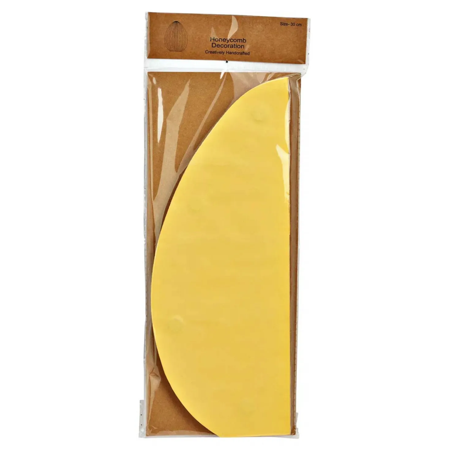 Osterdeko Osterei mit Wabenstruktur aus Papier Gelb