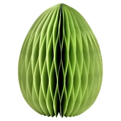 Osterdeko Osterei mit Wabenstruktur aus Papier Grün