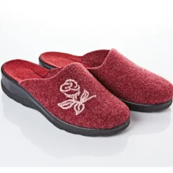Pantoffel "Cara" bordeaux