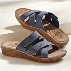 Pantolette "Else" blau