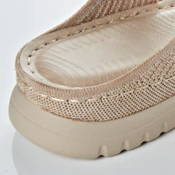 Pantolette „Julie" beige